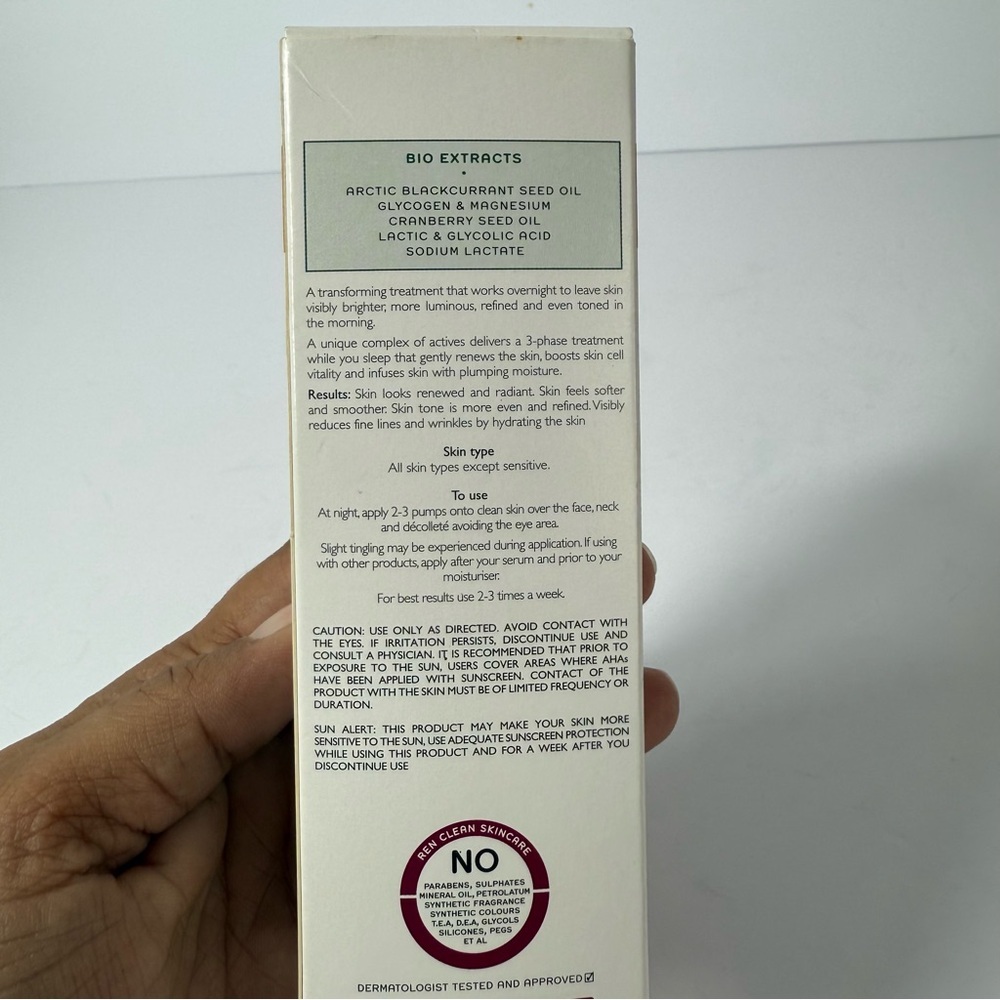 Ren Clean Skincare Wake Wonderful Night-Time Facial NWT - Picture 4 of 5